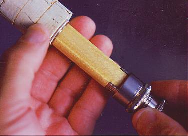 Fitting a reel seat and first cork rings
